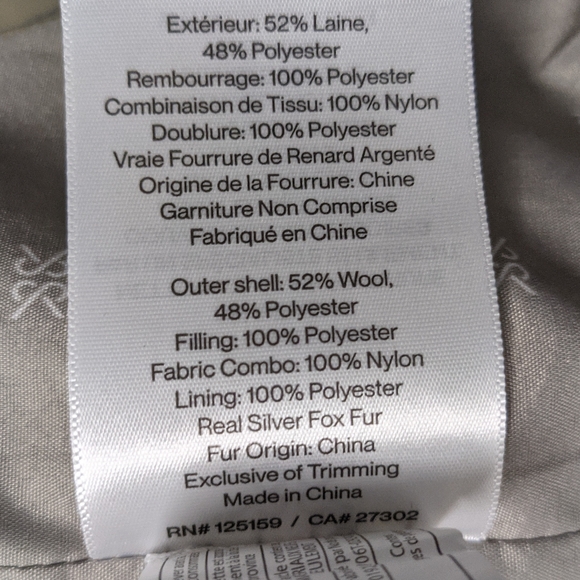 Soia & Kyo wool coat with real fur XXL black - Picture 9 of 10